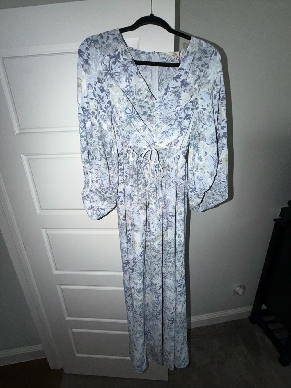 Impressions Light Blue Floral Maxi Dress